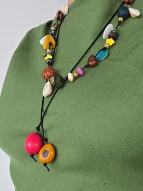 Handmade bohemian necklace.